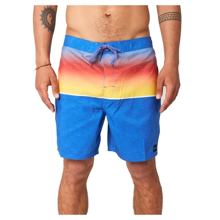 Rip Curl Allover Semi Elastic Elasticated Boardshorts In Retro Blue 2 Rip Curl Allover Semi Elastic Elasticated Boardshorts In Retro Blue - Image 2