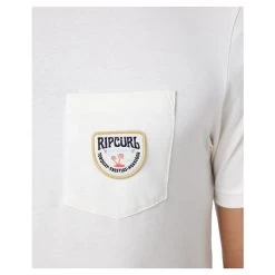 Rip Curl Badge Short Sleeve T-Shirt In Bone -Rip Curl rip curl badge short sleeve t shirt bone 043mte 3021 b3 mwmvamnrydj1eoie