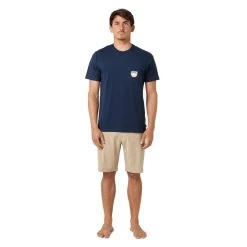 Rip Curl Badge Short Sleeve T-Shirt In Dark Navy -Rip Curl rip curl badge short sleeve t shirt dark navy 043mte 291 b2 rclkaxubl5hdwmcc