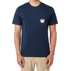 Rip Curl Badge Short Sleeve T-Shirt In Dark Navy