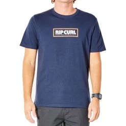 Rip Curl Big Mumma Icon Short Sleeve T-Shirt In Navy