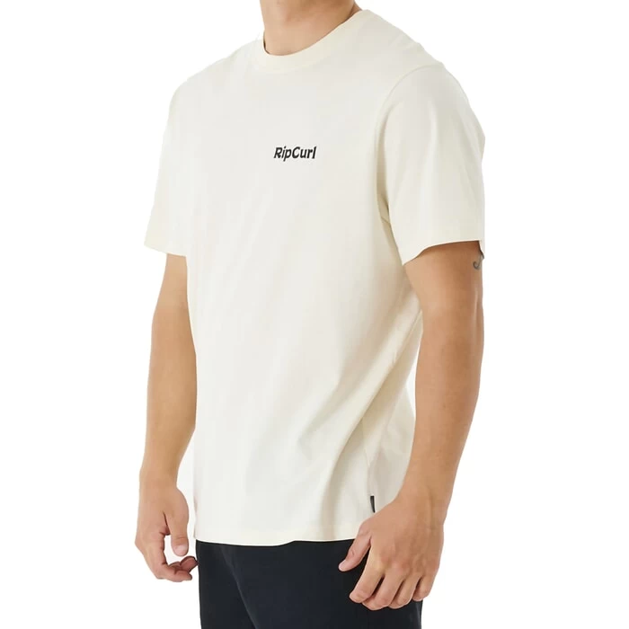 Rip Curl Blazed And Tubed Short Sleeve T-Shirt In Bone 2 Rip Curl Blazed And Tubed Short Sleeve T-Shirt In Bone - Image 2