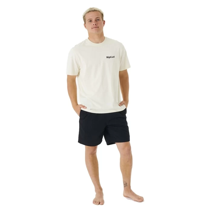 Rip Curl Blazed And Tubed Short Sleeve T-Shirt In Bone 4 Rip Curl Blazed And Tubed Short Sleeve T-Shirt In Bone - Image 4