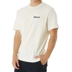 Rip Curl Blazed And Tubed Short Sleeve T-Shirt In Bone