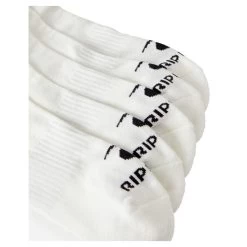 Rip Curl Brand Ankle Sock 5-Pk Crew Socks In White -Rip Curl rip curl brand ankle sock 5 pk crew socks white 006mso 1000 b2 o8e095rdf35u8fl9