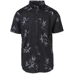 Rip Curl Busy Surf Day Short Sleeve Shirt In Black