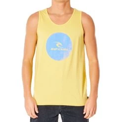 Rip Curl Corp Icon Sleeveless T-Shirt In Retro Yellow
