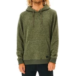 Rip Curl Crescent Pullover Hoody In Dark Olive