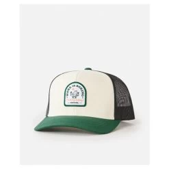 Rip Curl Custom Curve Curved Peak Cap In Bone/Green