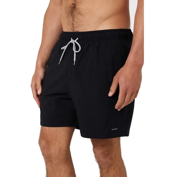 Rip Curl Daily Volley Elasticated Boardshorts In Black 1 Rip Curl Daily Volley Elasticated Boardshorts In Black