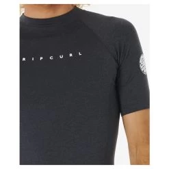 Rip Curl Dawn Patrol Performance Short Sleeve Rash Vest In Black Marled -Rip Curl rip curl dawn patrol performance long sleeve rash vest black marled 12smrv 3442 b4 ndtcmbzuvkyshb64