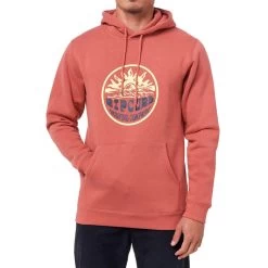 Rip Curl Down The Line Pullover Fleece In Dusty Mushroom