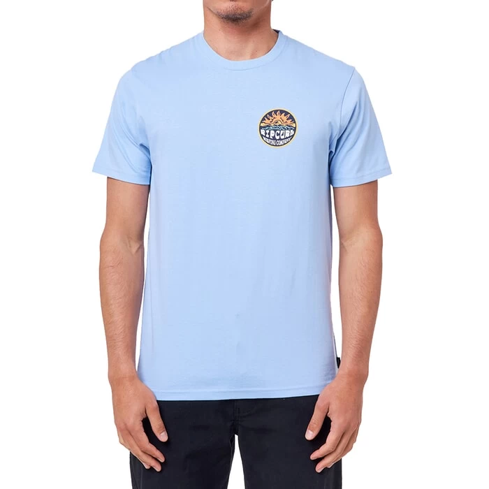 Rip Curl Down The Line Short Sleeve T-Shirt In Bells Blue 1 Rip Curl Down The Line Short Sleeve T-Shirt In Bells Blue