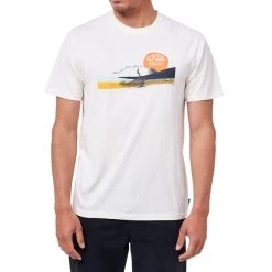 Rip Curl Down The Line Stripe Short Sleeve T-Shirt In Bone