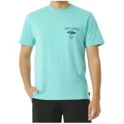 Rip Curl Fade Out Icon Short Sleeve T-Shirt In Aqua