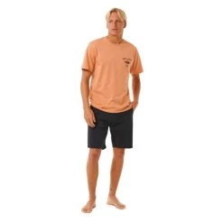 Rip Curl Fade Out Icon Short Sleeve T-Shirt In Clay -Rip Curl rip curl fade out icon short sleeve t shirt clay 0camte 136 b3 zcjwoiuntag36onq