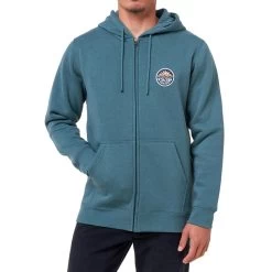 Rip Curl Horizion Zipped Hoody In Muted Green
