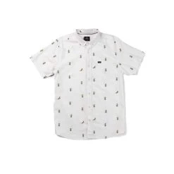 Rip Curl Hula Breach Short Sleeve Shirt In Off White
