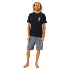 Rip Curl Icons Surflite Short Sleeve Surf Tee In Black -Rip Curl rip curl icons surflite short sleeve surf tee black 12cmrv 90 b3 g9js2wciz7cayiao