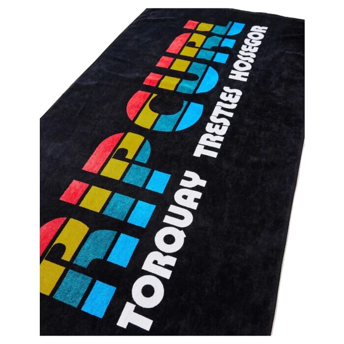Rip Curl Mixed Beach Towel In Black 2 Rip Curl Mixed Beach Towel In Black - Image 2