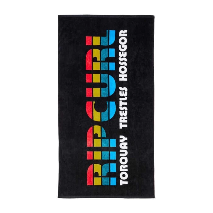 Rip Curl Mixed Beach Towel In Black 1 Rip Curl Mixed Beach Towel In Black