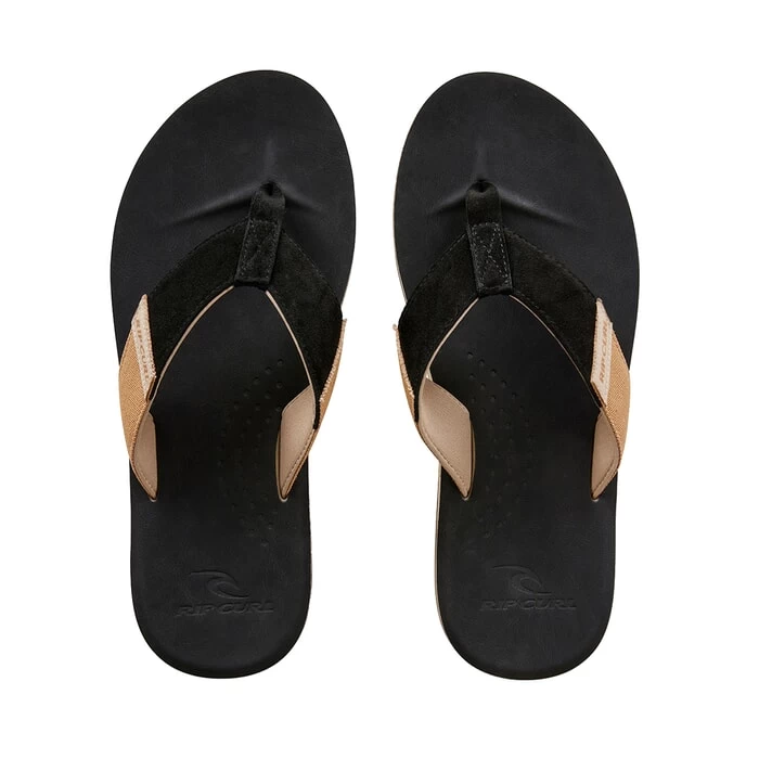 Rip Curl Oxford Open Toe Sandals In Black/Tan 3 Rip Curl Oxford Open Toe Sandals In Black/Tan - Image 3