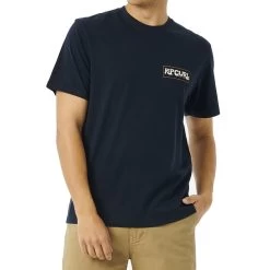 Rip Curl Pacific Rinse Reef Short Sleeve T-Shirt In Dark Navy