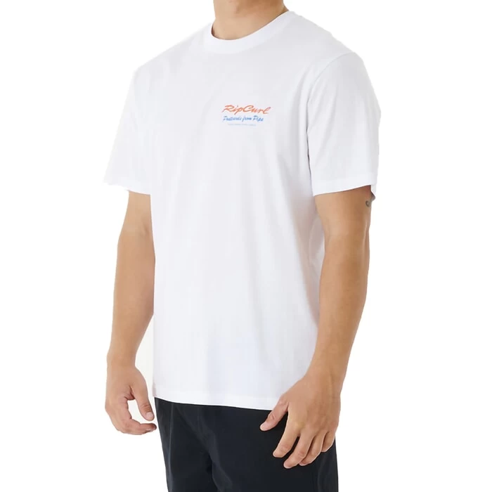 Rip Curl Postcards 2nd Reef Short Sleeve T-Shirt In White 2 Rip Curl Postcards 2nd Reef Short Sleeve T-Shirt In White - Image 2