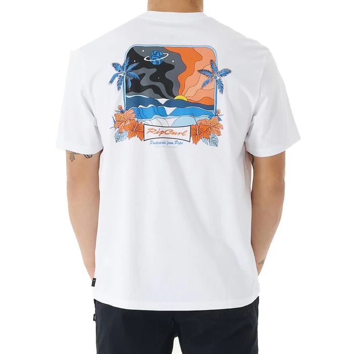 Rip Curl Postcards 2nd Reef Short Sleeve T-Shirt In White 3 Rip Curl Postcards 2nd Reef Short Sleeve T-Shirt In White - Image 3