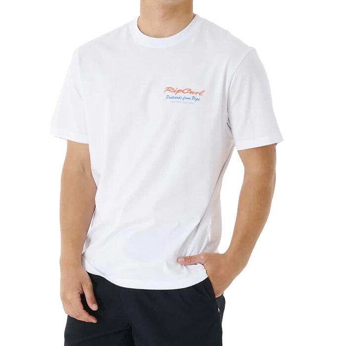 Rip Curl Postcards 2nd Reef Short Sleeve T-Shirt In White 1 Rip Curl Postcards 2nd Reef Short Sleeve T-Shirt In White