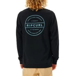 Rip Curl Re Entry Crew Sweatshirt In Black -Rip Curl rip curl re entry crew sweatshirt black 00hmfl 90 b2 bpdynmibn4eoednc
