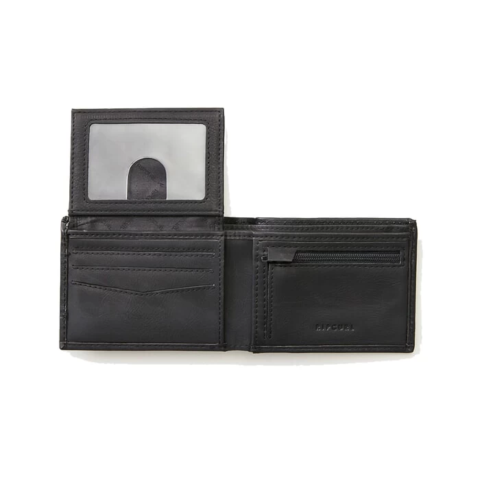 Rip Curl Ridge Pu All Day Faux Leather Wallet In Black/Grey 2 Rip Curl Ridge Pu All Day Faux Leather Wallet In Black/Grey - Image 2