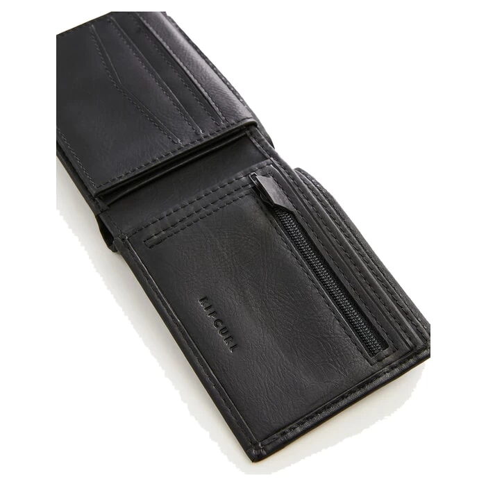Rip Curl Ridge Pu All Day Faux Leather Wallet In Black/Grey 4 Rip Curl Ridge Pu All Day Faux Leather Wallet In Black/Grey - Image 4