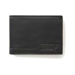 Rip Curl Ridge Pu All Day Faux Leather Wallet In Black/Grey