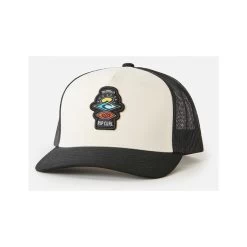 Rip Curl Search Icon Curved Peak Cap In Black/White