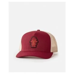 Rip Curl Search Icon Curved Peak Cap In Maroon