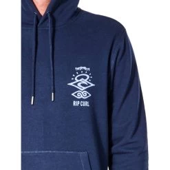 Rip Curl Search Icon Hood Pullover Hoody In Navy