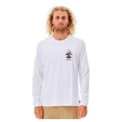 Rip Curl Search Icon Long Sleeve T-Shirt In White