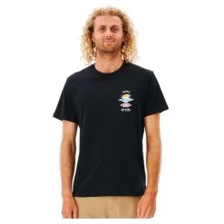 Rip Curl Search Icon Short Sleeve T-Shirt In Black