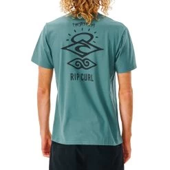 Rip Curl Search Icon Short Sleeve T-Shirt In Blue Stone -Rip Curl rip curl search icon short sleeve t shirt blue stone ctesv9 8112 b2 6jyweoe9zat4bfzm