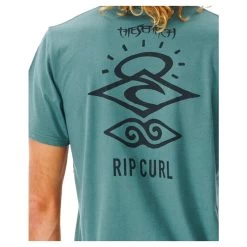Rip Curl Search Icon Short Sleeve T-Shirt In Blue Stone -Rip Curl rip curl search icon short sleeve t shirt blue stone ctesv9 8112 b4 tsxzyfrhrpmcn6nc