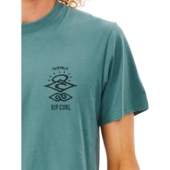 Rip Curl Search Icon Short Sleeve T-Shirt In Blue Stone -Rip Curl rip curl search icon short sleeve t shirt blue stone ctesv9 8112 b5 tkpak7elutrgghee