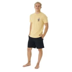 Rip Curl Search Icon Short Sleeve T-Shirt In Washed Yellow -Rip Curl rip curl search icon short sleeve t shirt washed yellow ctesv9 9746 b3 ux9w43sn92may04r