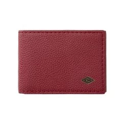 Rip Curl Search RFID PU Slim Faux Leather Wallet In Red