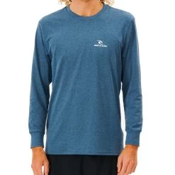 Rip Curl Search Series Long Sleeve Surf Tee In Navy Marle