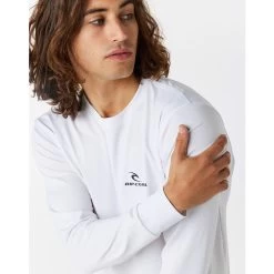 Rip Curl Search Series Long Sleeve Surf Tee In White -Rip Curl rip curl search series long sleeve surf tee white 12ymrv 1000 b5 vgem1shz2tc2dbd2