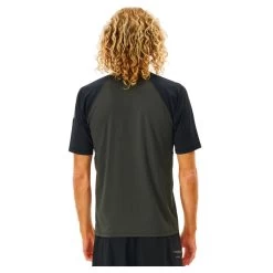 Rip Curl Shockwaves Short Sleeve Rash Vest In Black Marled -Rip Curl rip curl shockwaves short sleeve rash vest black marled 12nmrv 3442 b2 zzpkwac5uuz9obrc