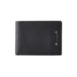 Rip Curl Stacked RFID Slim Leather Wallet In Black