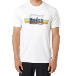 Rip Curl Striped Short Sleeve T-Shirt In Bone