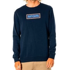 Rip Curl Surf Revival Box Sweatshirt In Navy